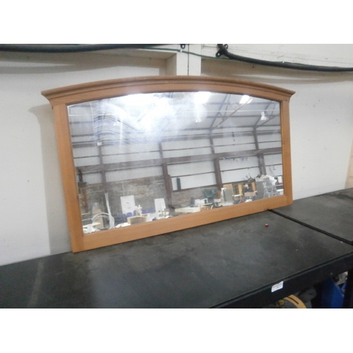 61 - Pine framed mantle mirror