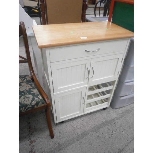 680 - Pine topped kitchen cupboard stand