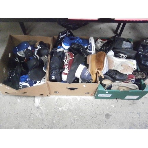145 - Three boxes of assorted footwear