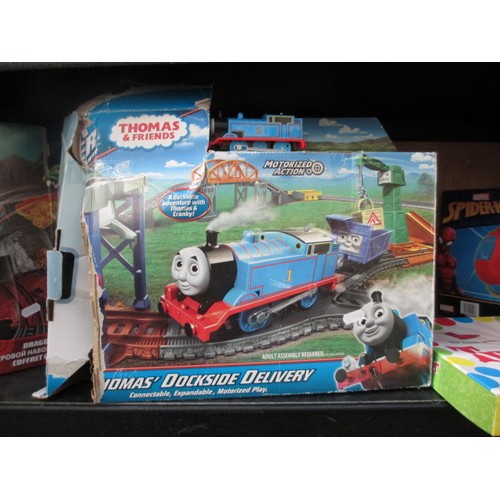 20 - Four boxed toys inc Thomas & Friends track master, Twister, Air hockey arena, etc