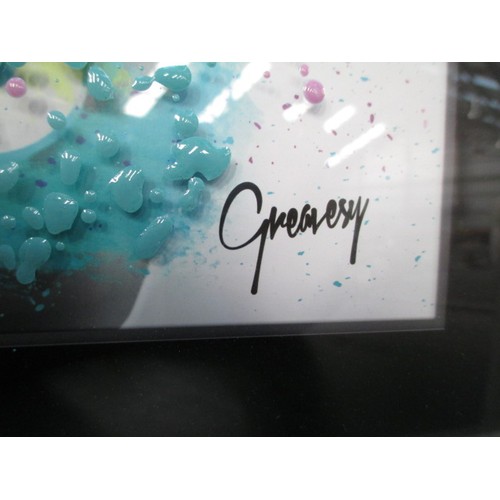 53 - Two creative music related framed pictures