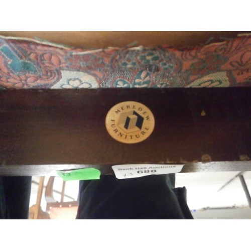 688 - 3 x retro dining chairs