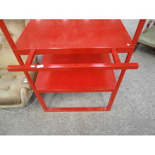 696 - Large red portable retail stand