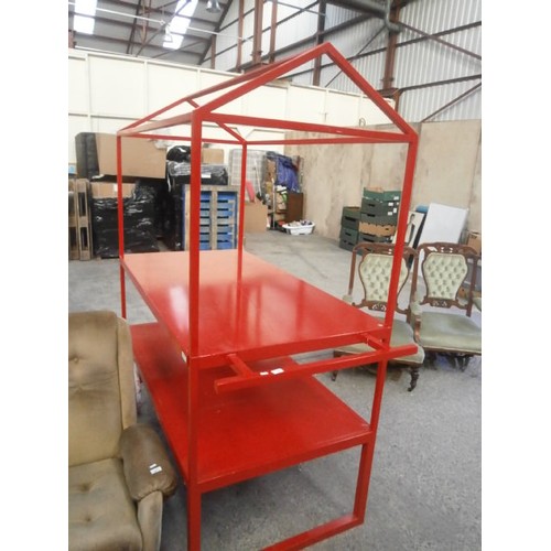 696 - Large red portable retail stand