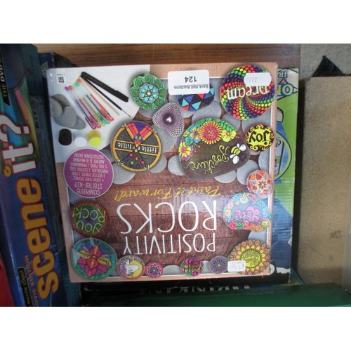 124 - Collection of games inc Scrabble, Fart, innuendo, Scene it, etc