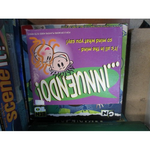 124 - Collection of games inc Scrabble, Fart, innuendo, Scene it, etc