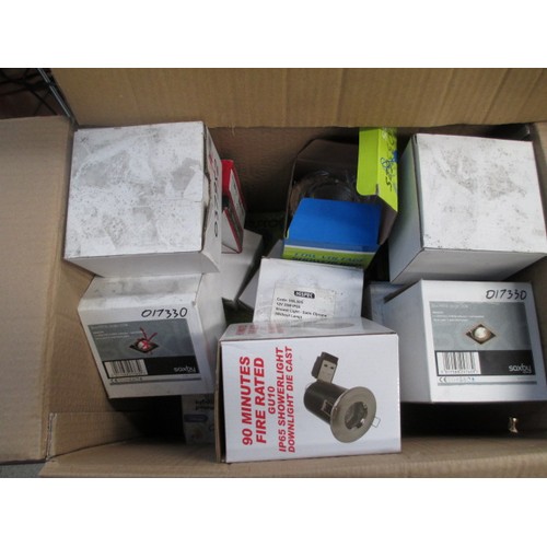 126 - Two boxes inc downlighters and downlighter casts