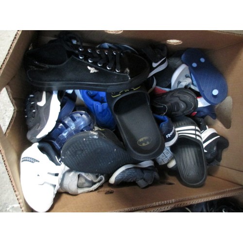 145 - Three boxes of assorted footwear
