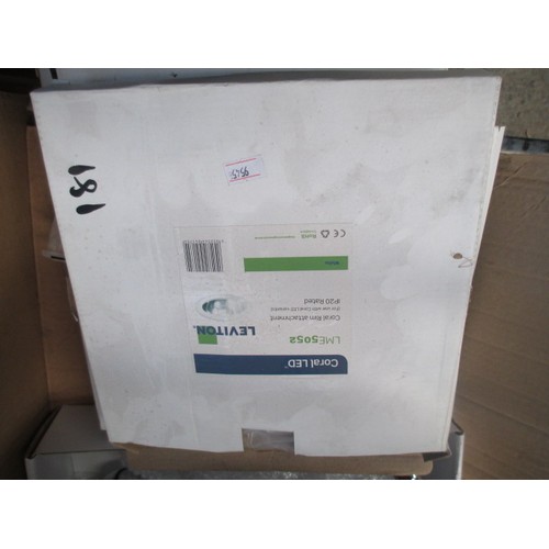 168 - Lot inc four JCC coral advanced LED light fittings with Coral LED rim attachments, kitchen tap and b... 