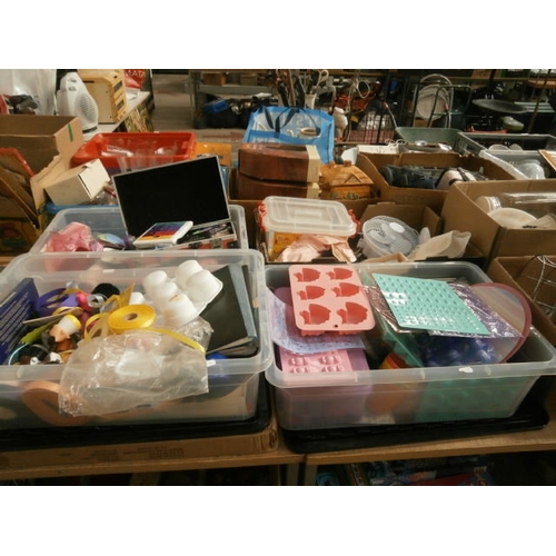 181 - Four boxes of arts and crafts items