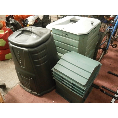 234 - Lot inc compost bins and wormery