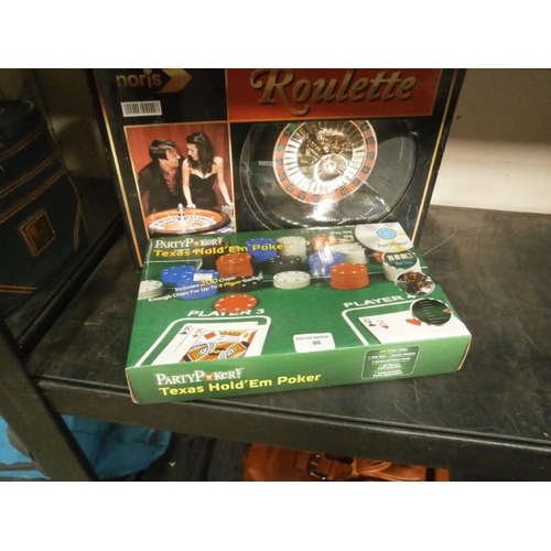 96 - Lot inc Poker and Roulette sets