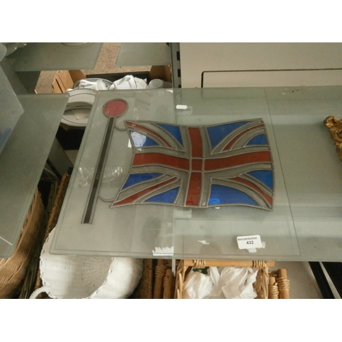 432 - Stained glass union jack