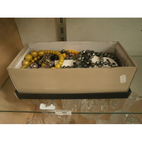 366 - Box of fashion jewellery