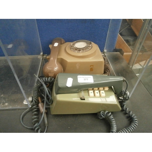 377 - Two retro telephones