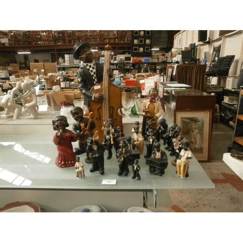 407 - Collection of jazz musician figurines