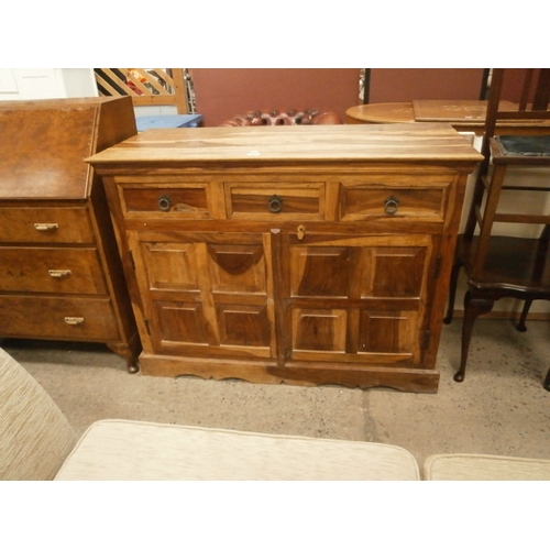 626 - Large 3 drawer Sheesham style sideboard