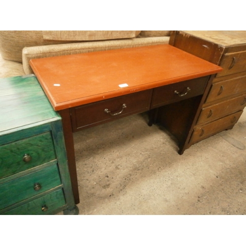 639 - Vintage 2 drawer writing desk/hall table