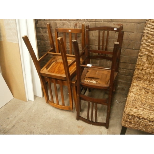 661 - 2 x pairs of vintage chairs