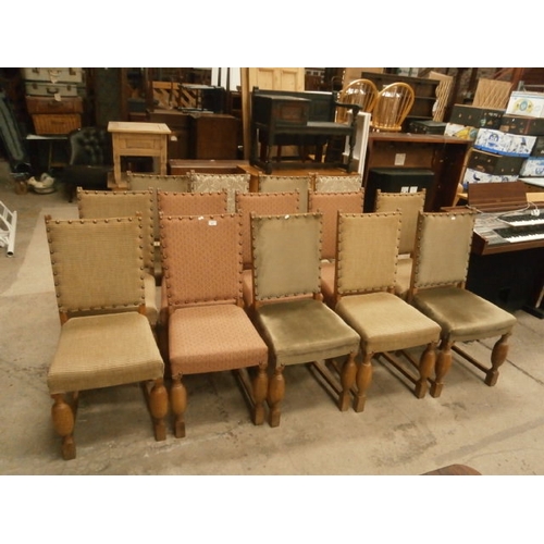 669 - 14 French upholstered dining chairs