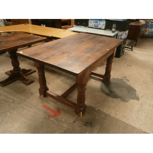 671 - 5ft by 3ft solid wood dining table