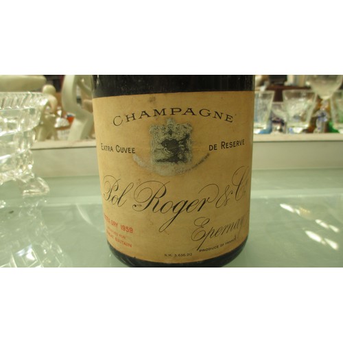 372 - Bottle of Champagne Pol Roger & Co Epernay 1959, unopened.