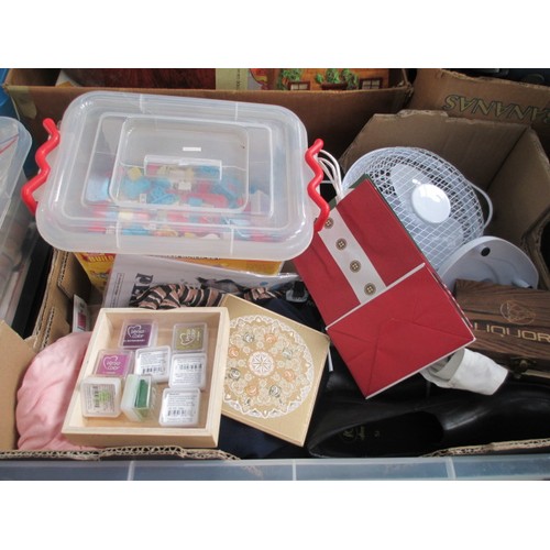 181 - Four boxes of arts and crafts items