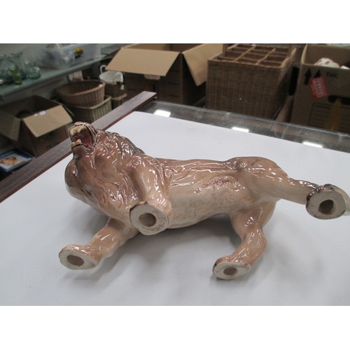 327 - Melba ware Lion and Tiger figurines