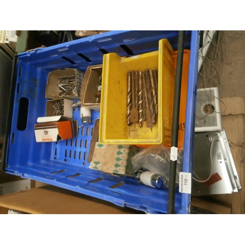 112 - Two boxes inc tools and hardware