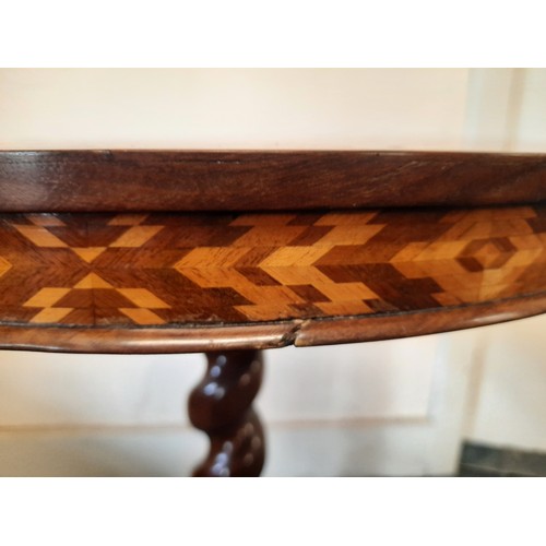 1 - 19th Century marquetry and inlaid games table. In beautiful condition with inlaid maple on satinwood... 