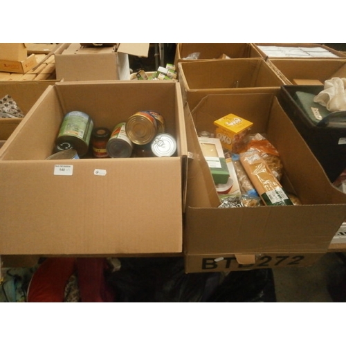 140 - Two boxes of food items