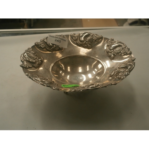 243 - Silver dish stamped 925 weight 141G