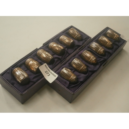 273 - 2 sets of 6 sterling silver Salt Pepper shakers
SCS Co Made in USA