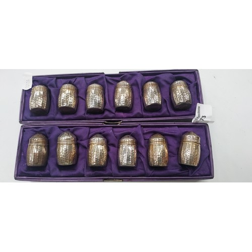 273 - 2 sets of 6 sterling silver Salt Pepper shakers
SCS Co Made in USA