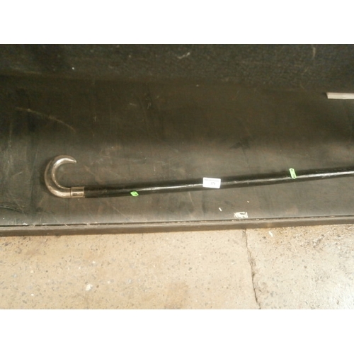 376 - White metal handled walking stick