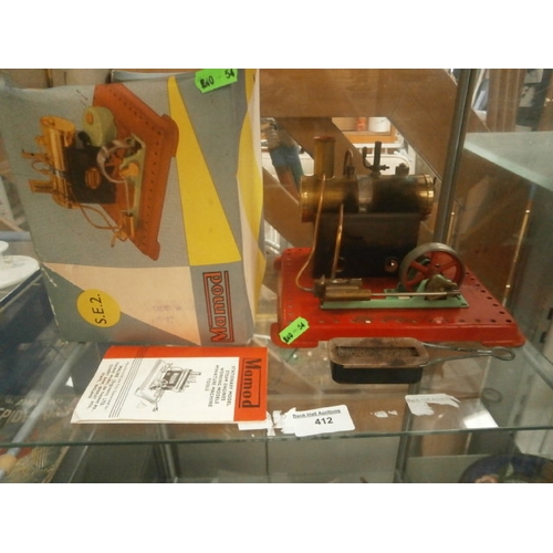 412 - Mamod S. E. 2. Stationary steam engine