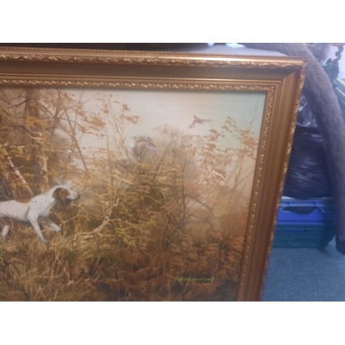 22 - Ferdinand oil on canvas, hunting dog and pheasants
41