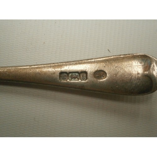 42 - 3 silver hallmarked spoons silver hallmarked penknife & silver hallmarked case total weight 73G