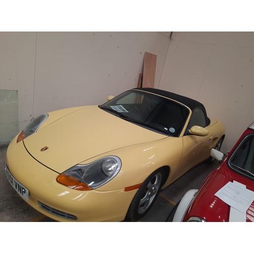 58 - 1998 Porsche boxter in yellow MOT 31/05/2023 36,900 miles 2500cc buyers commission is 5% +VAT