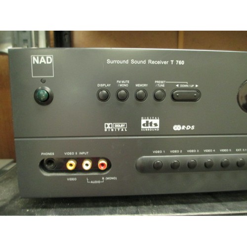 81 - NAD surround sound receiver T 760, powers up