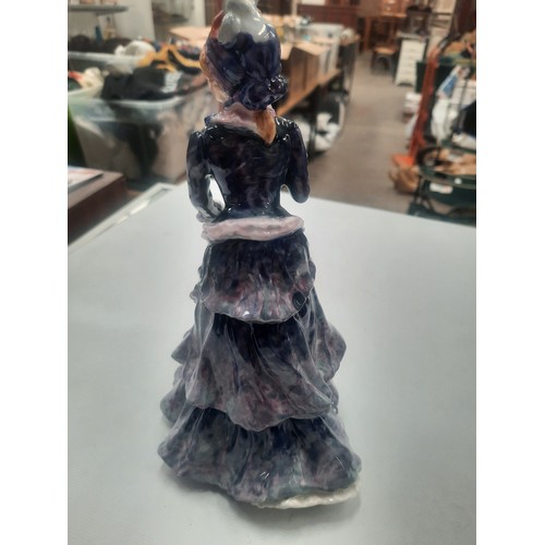 397 - Royal Doulton 1993 Les Parapluies figurine with signature to the bottom has a small chip on dress se... 