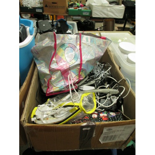 176 - Lot inc cooler box, books, string lights, etc