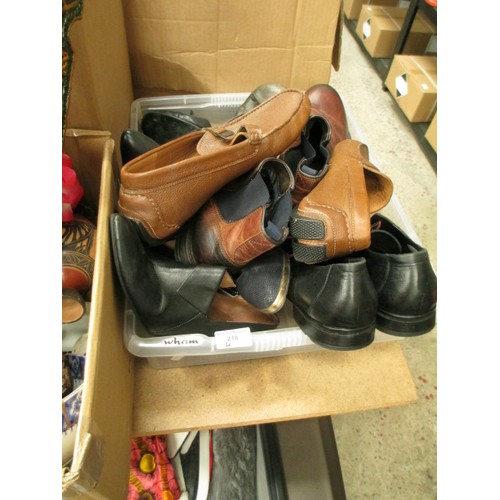 218 - Lot inc footwear, DVDs, books, etc