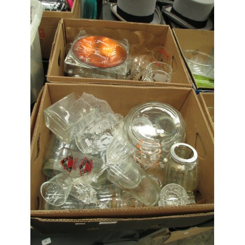 331 - Four boxes of assorted glassware