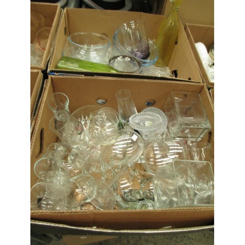 331 - Four boxes of assorted glassware