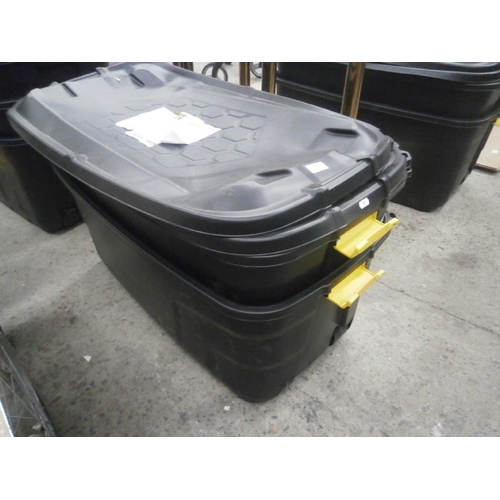 232 - Two large plastic storage tubs