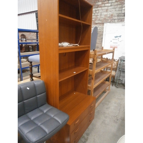 680 - Small G Plan teak 3 drawer wall unit