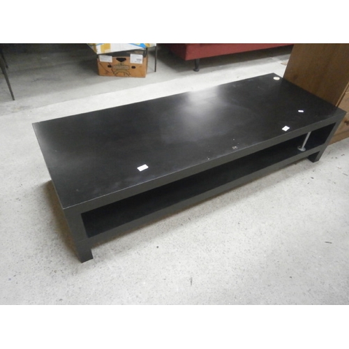 697 - 2 tier black coffee table - af top