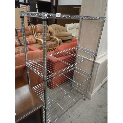 664 - 4 tier adjustable metal shelf unit