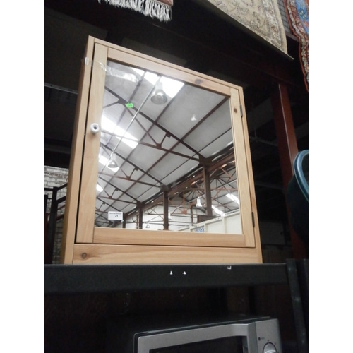 21 - Large pine mirrored cabinet